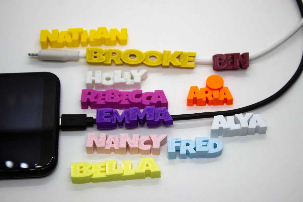 Custom 3D Printing USB Cable with Name Cable Clip for iPhone orAndroid Phone Personalized  Name Send Birthday Gifts to Friends custom 3d printing usb cable with name cable clip for iphone orandroid phone personalized name send birthday gifts to friends