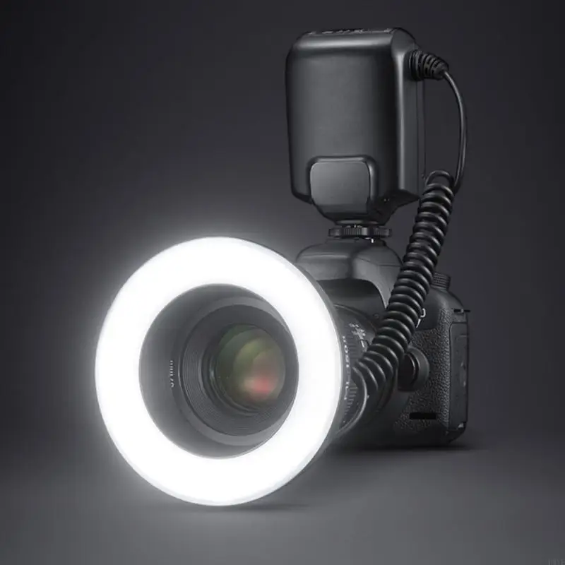 P9YE High Brightness LED Macro Rings Light Photography Rings Adjustable Color Temperature for Close Up Photography