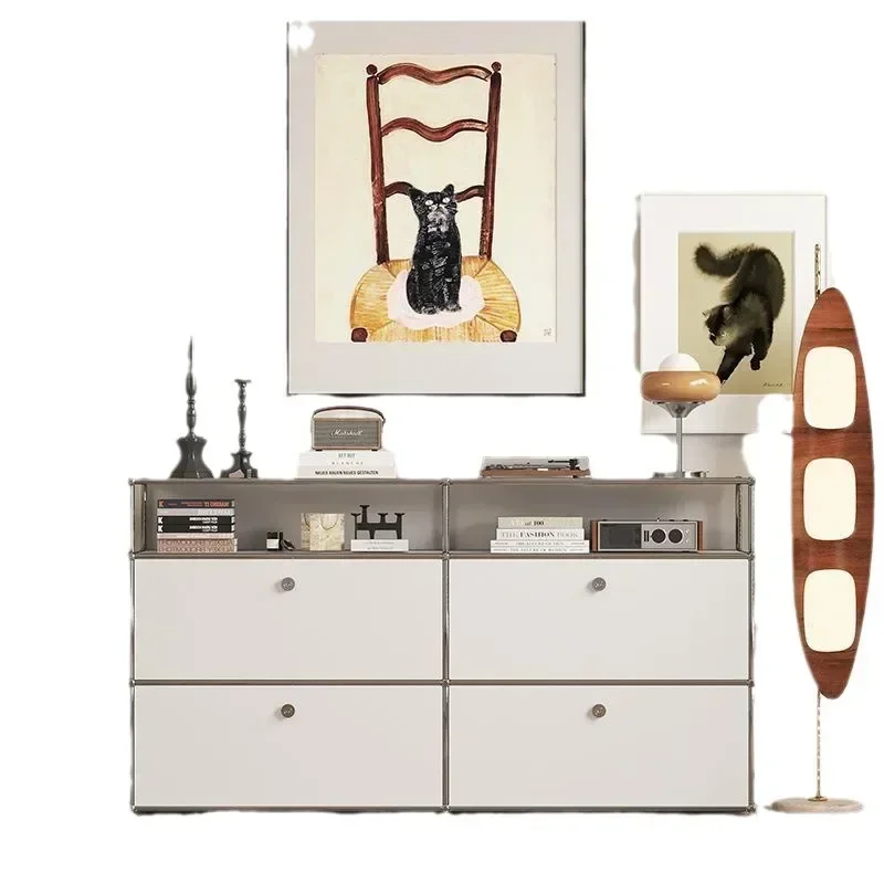 Usm Mid-Ancient Stainless Steel TV Cabinet Storage Multiple Colors Combination Sideboard Cabinet Living Room Chest of Drawers 5
