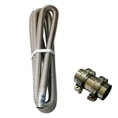 60cm 100cm 120cm 150cm 200cm 250cm 300cm Air Diesel Parking Heater Stainless Steel Exhaust Pipe Tube Gas Vent Hose Car Truck VAN - Image 3