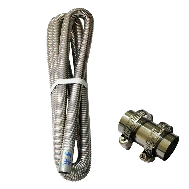 60cm 100cm 120cm 150cm 200cm 250cm 300cm Air Diesel Parking Heater Stainless Steel Exhaust Pipe Tube Gas Vent Hose Car Truck VAN - Image 3