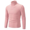 High Quality Men's Autumn and Winter High Neck Knit Shirt Slim Fit Long Sleeve Sweater Solid Color Pullover Tops 4