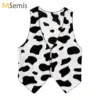Men's Cow Print Sleeveless Open Front Coat Vest Hippie Christmas Halloween Carnival Cowboy Role Play Fancy Costumes Cow Vest 1