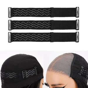 1-3Pcs Adjustable Wig Band For Holding Wigs Non Slip Wig Band  Black Adjustable Elastic Band For Wigs Making