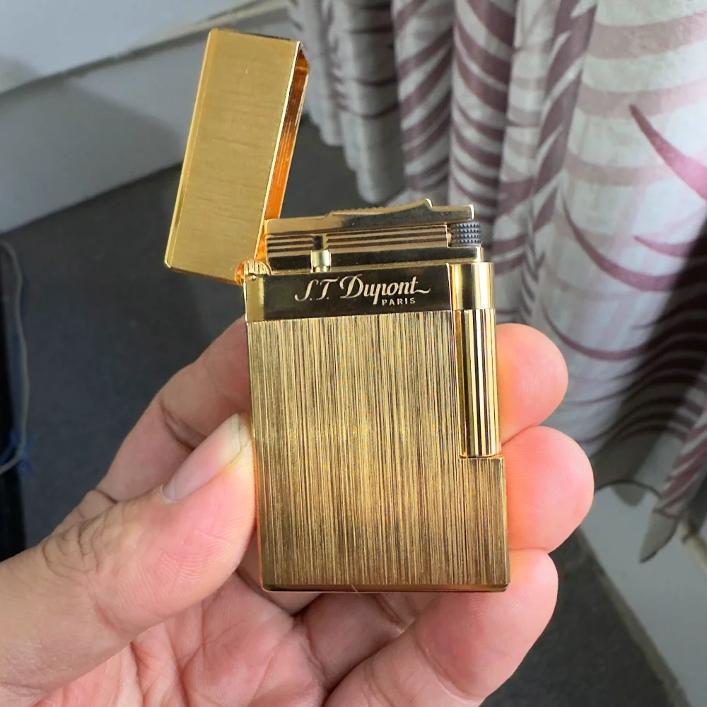 L2 Dupont lighter, classic brushed style, crisp sound lighter, top quality, men's gift, cigarette companion 4