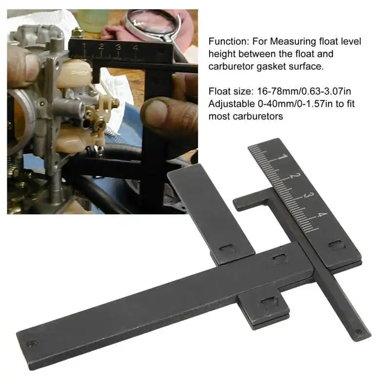 Herramienta de indicador de nivel de flotador de carburador de motocicleta, pantalla métrica de acero ajustable de 0-40mm para la mayoría de las - AliExpress