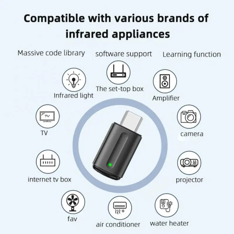 

Smartphone IR Remote Controller Micro USB Interface Type-C Mini Adapter Smart App Wireless Infrared Appliance Adapter For iPhone