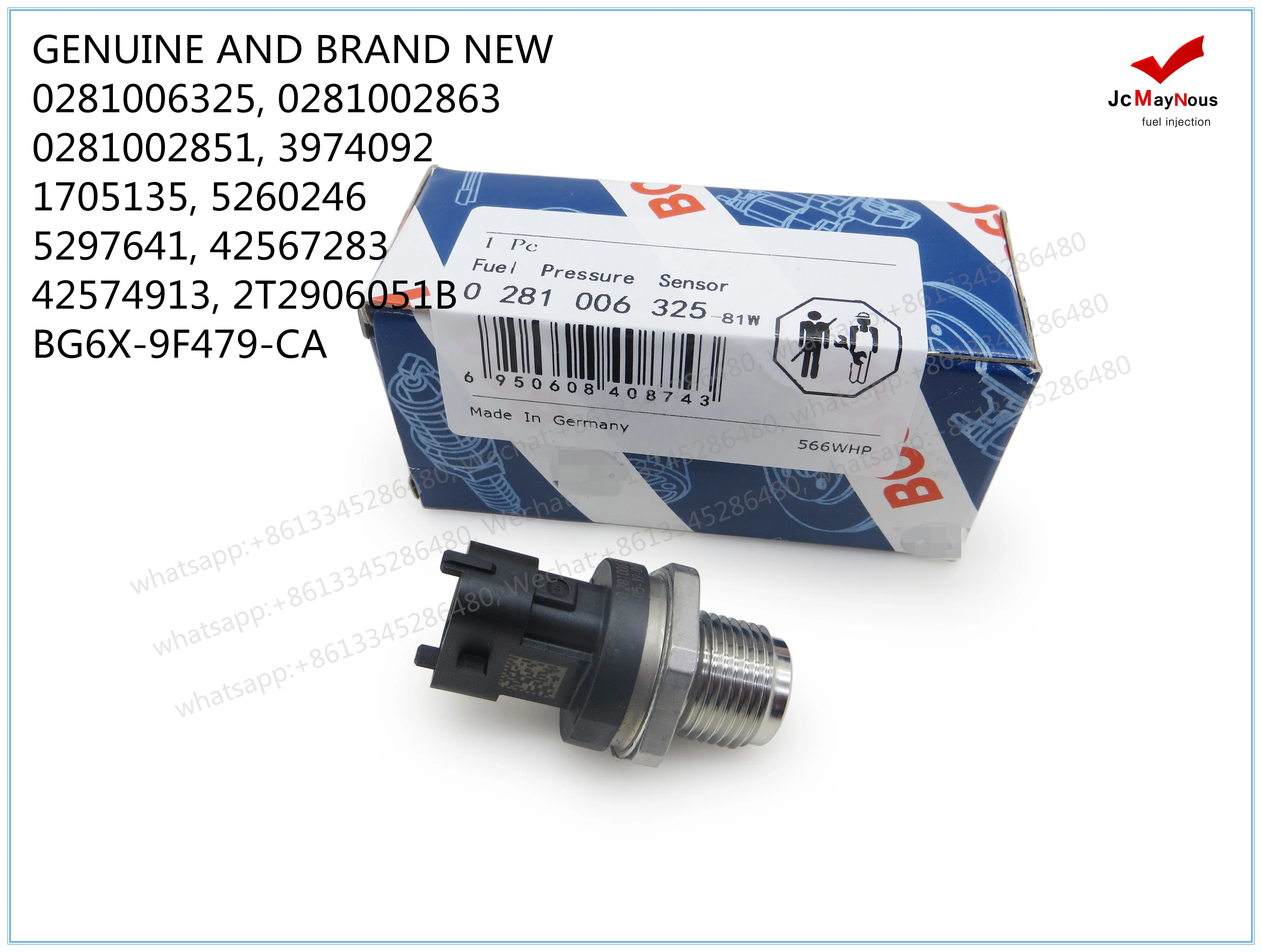 GENUINE AND BRAND NEW DIESEL FUEL PRESSURE SENSOR 0281006325