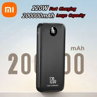 Xiaomi 120W Power Bank 200000mAh Large Capacity Fast Charging Mobile Portable Digital Display Spare Battery for Iphone Huawei 1
