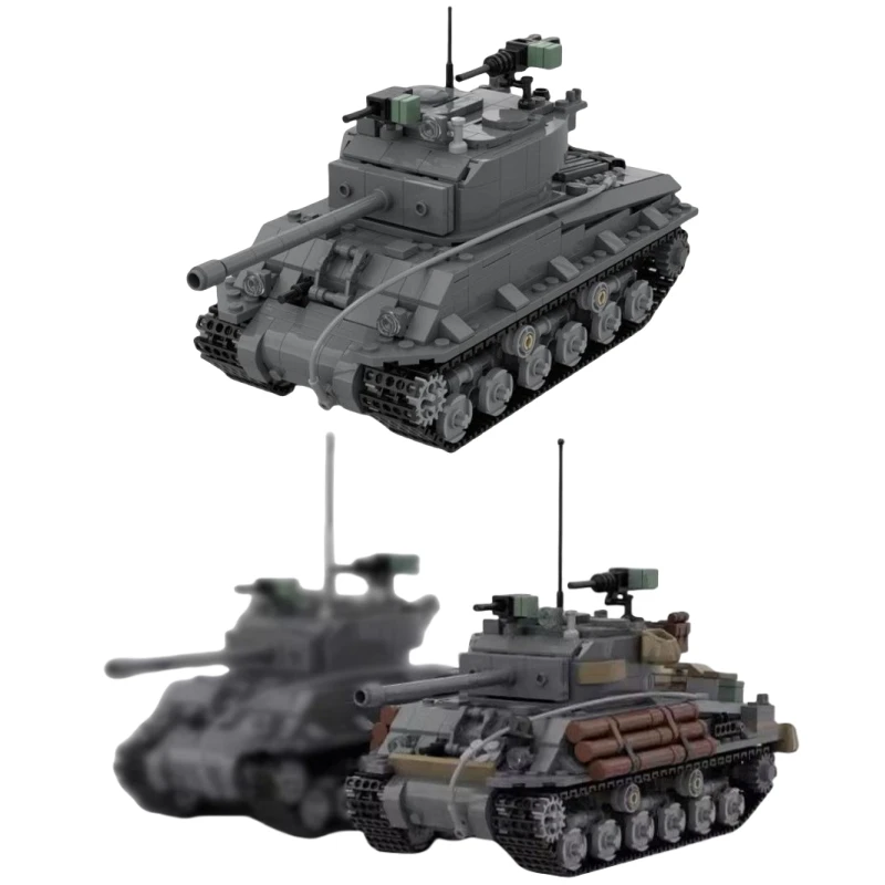 M4A3 Sherman Military Tracked Tank Model Building Blocks Educational Toys Sets DIy Assembled Model for Kids Adult Christmas Gift