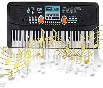 

Digital Electronic Musical Keyboard - Kids Learning Keyboard 49 Keys Portable Electric Piano w/ Drum Pad, Recording, Rechargeabl