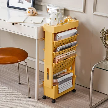 5 Tier Mobile Bookshelf Rack 3