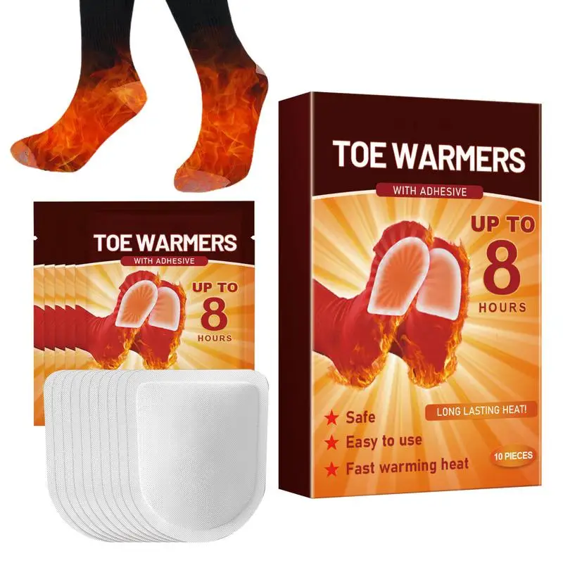 Adhesive Foot Warmer Non-Woven Fast-Heating Comfortable Foot Warmer Self-Heating Feet Patch Care For Jogging Hiking Fishing