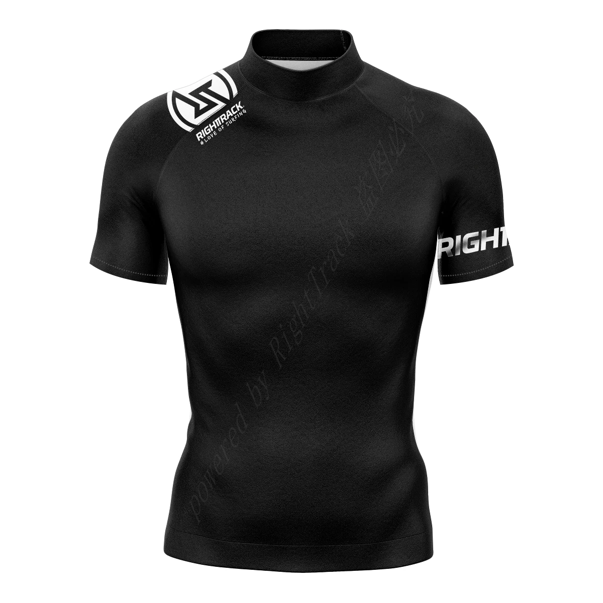 Pánské krátce rukáv příboj tričko oblouk odbočovat RIGHTTRACK představení přiléhavé plavek UPF 50+ rashguard dovolená beachwear