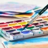 24pcs 3.2ML Empty Watercolor Paint Full Pans -  Watercolor Full Pans Empty Plastic Palette for Painting DIY Travel Art Drawing 3