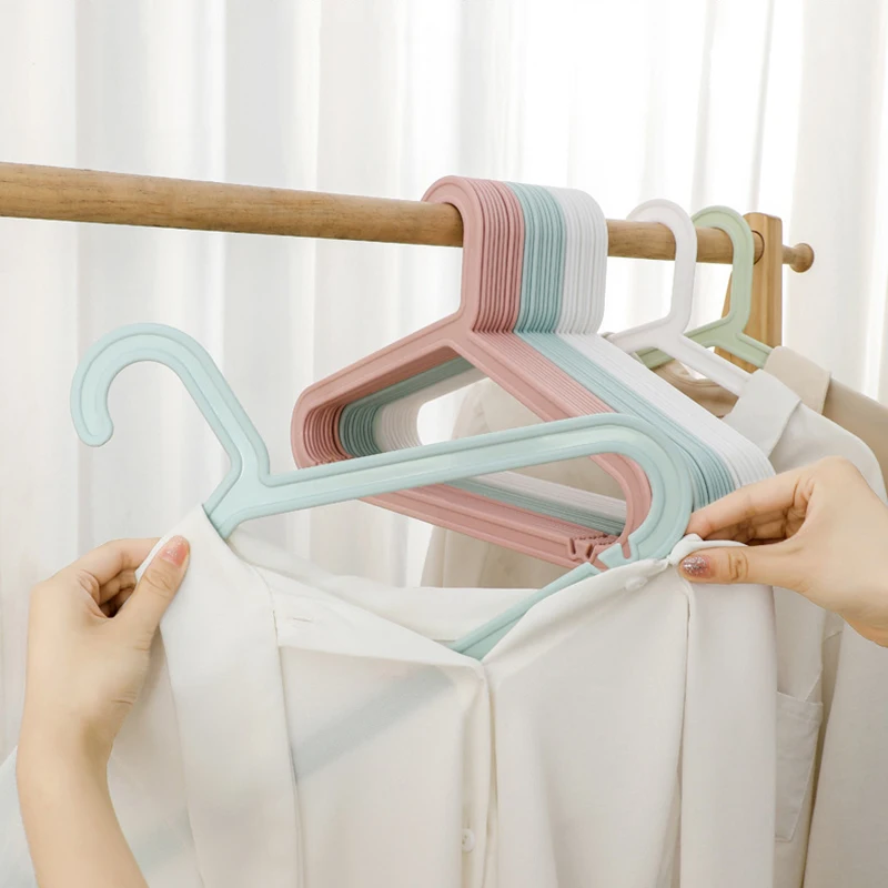 10pcs Portable Children Coats Storage Hanger Closet Organizer Baby Hangers Display Hangers Kids Clothes Plastic Hanger Racks 3
