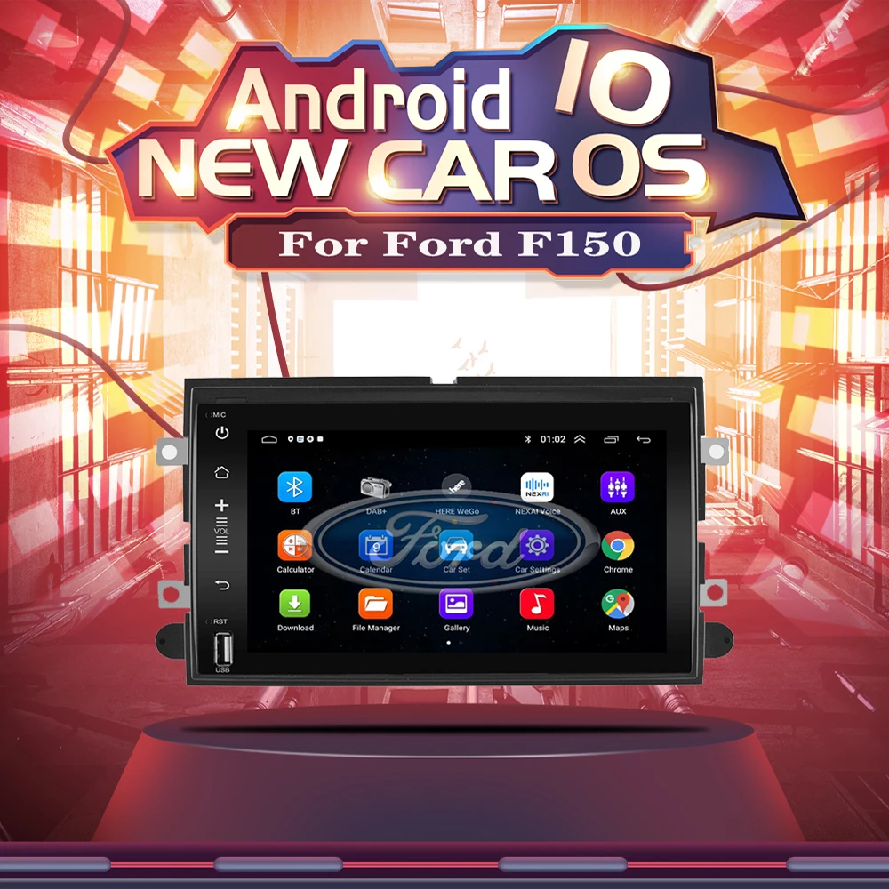 Автомагнитола 2 Din Android 10 GPS мультимедийный плеер для Ford F150 F250 F350 500 Explorer Focus Fusion Mustang