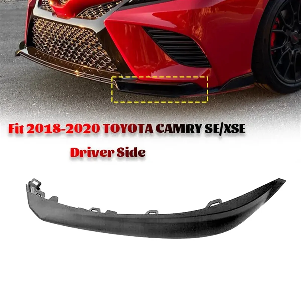 Right Front Bumper Lower Trim Strip Grille Molding Cover 53123-06040 for Toyota Camry SE XSE EAH-53123-06060