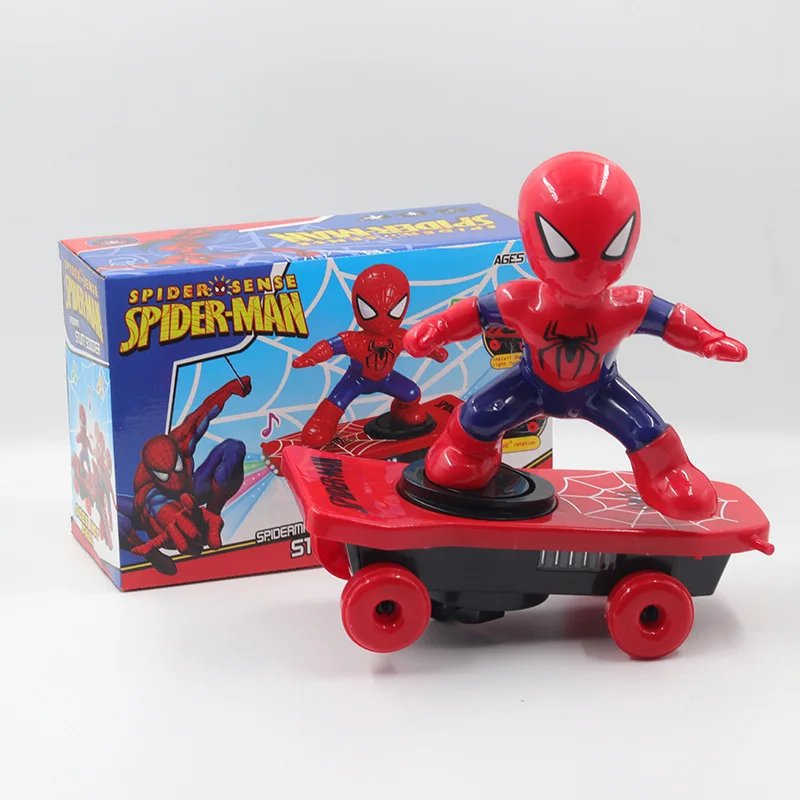 Spiderman Ironman Cool Scooter Trick Spin Tricycle Kids Electric