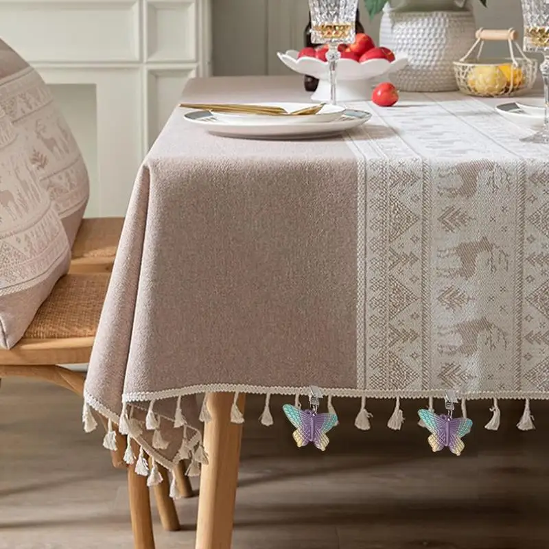 Elegant Zinc Alloy Tablecloth Weights Clips Set