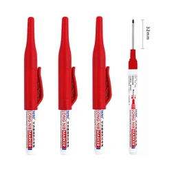 Deep Hole Waterproof Markers for Metal and Woodwork - Set of 4 (Red 4pcs)