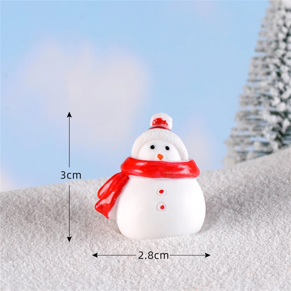 thumbnail image 1 of Miniatura de resina para decoración navideña, micropaisaje, Papá Noel, muñeco de nieve, adorno para árbol, figura en miniatura para jardín, decoración del hogar, 1 of 5