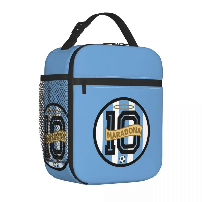 

El Diego 10 Insulated Lunch Bag Cooler Bag Meal Container Maradona Argentina Football Soccer Legend Lunch Box Tote Pouch School