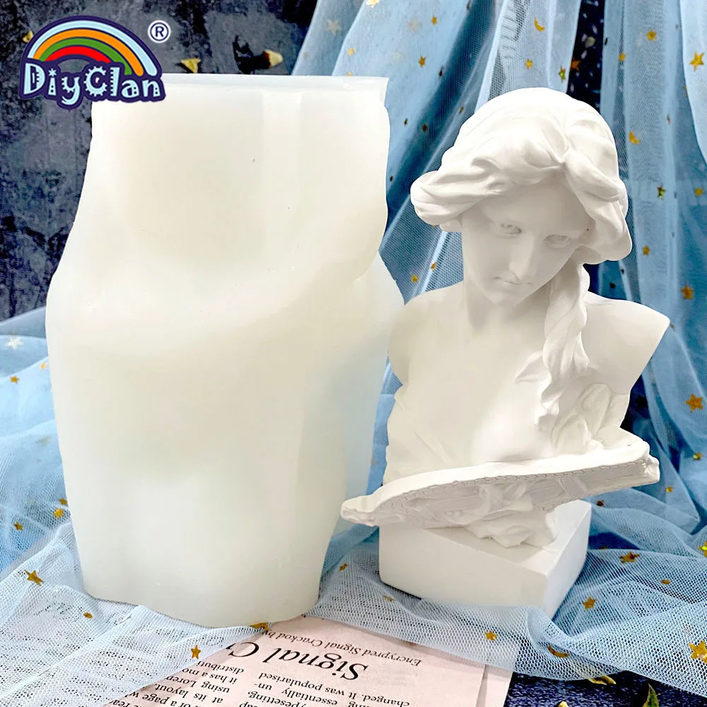 Große Größe 3D Göttin Statue Silikon Form Kunst Skulptur Mould DIY Gips Harz Kerze, Der Werkzeuge Klassischen Europäischen Formen – Detail 2
