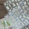 Cute Girl Fantasy Horse Book Flower Shiny Butterfly Self Adhesive Nail Art Decoration Sticker Pretty Japan 3D Manicure 5D Decals 6