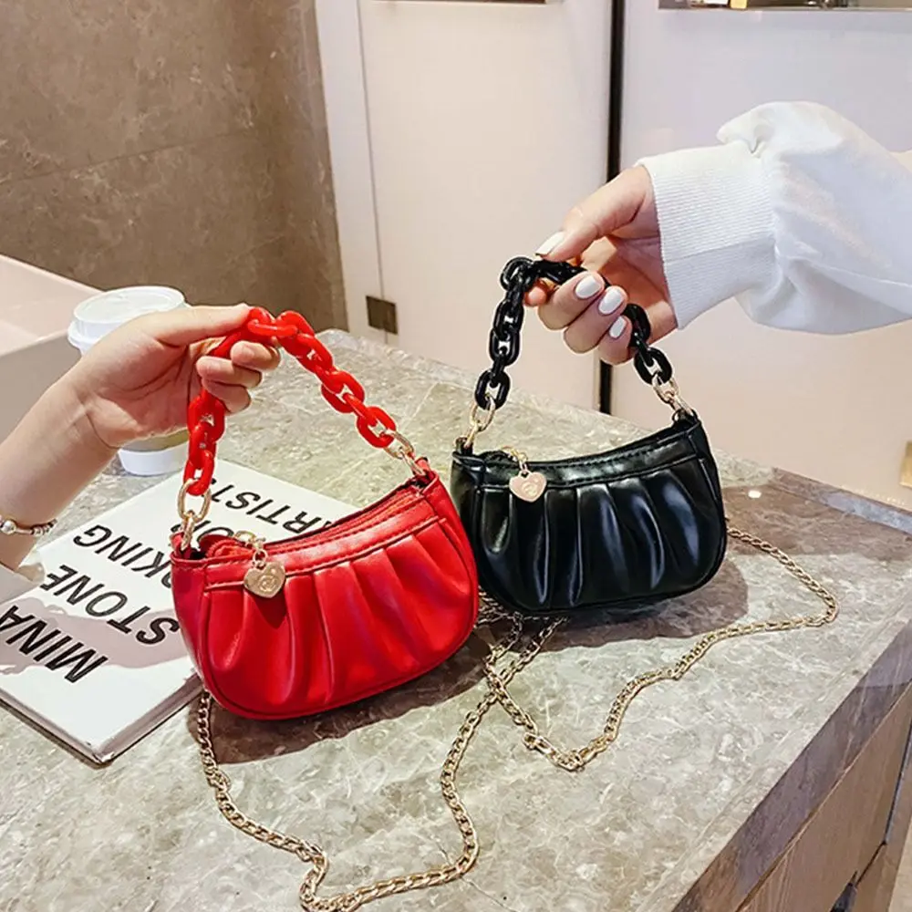 Girls Handbag Children\'s Mini Clutch Bag PU Cloud Shoulder Chain Bags Kids Small Coin Wallet Purse Accessories with Handle