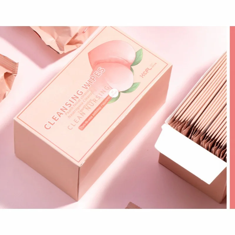 Makeup Remover Wipes, Individually Packaged With Peach, Gentle Facial Makeup Remover, Portable Remover Wipes