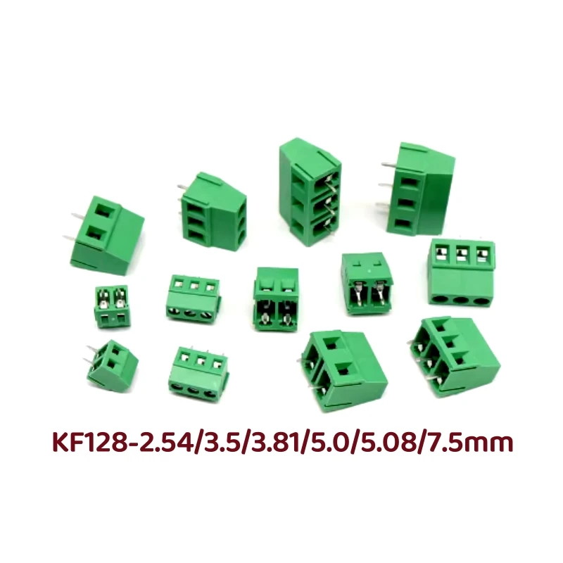 

10Pcs KF128-2.54/3.5/3.81/5.0/5.08/7.5mm PCB Screw Terminal Blocks Connector 300V10A