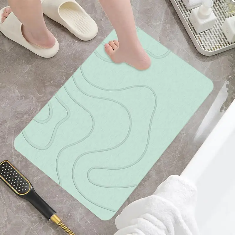 Soft Non-Slip Quick-Dry Bath Mat with Strong Suction Cups