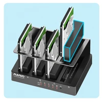 4 Bay Hard Drive Enclosure Sata to USB 3.0 ภายนอก Multi-Bay 2.5 และ 3.5 นิ้ว HDD SDD Docking Station Hard Disk กล่องคูณ 2
