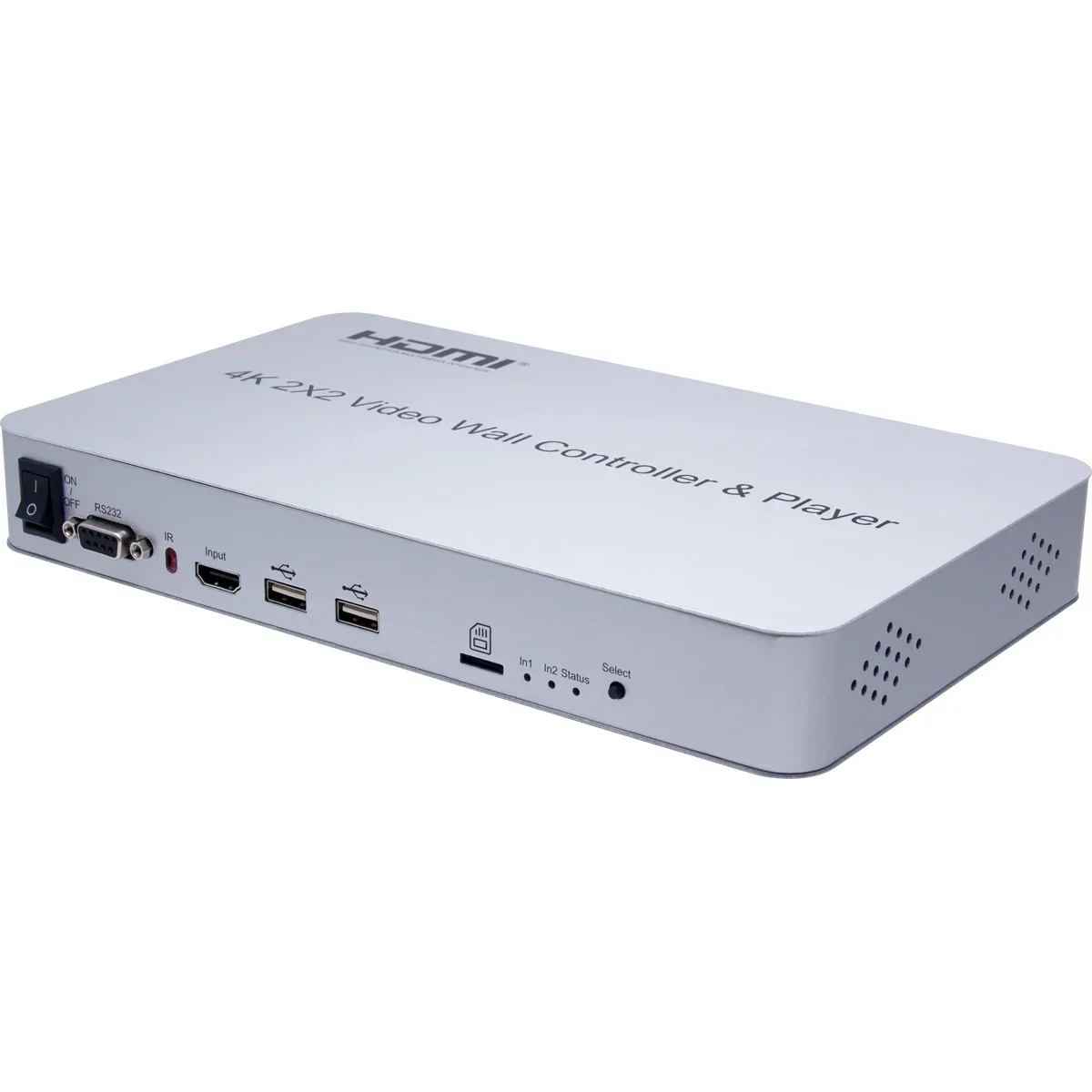 4K 2x2 비디오 월 컨트롤러 U 플래시 디스크 플레이어 HDMI 멀티 스크린 스플라이싱 프로세서 1x2 1x3 1x4 4x1 TV 스플라이서 플러그 앤 플레이