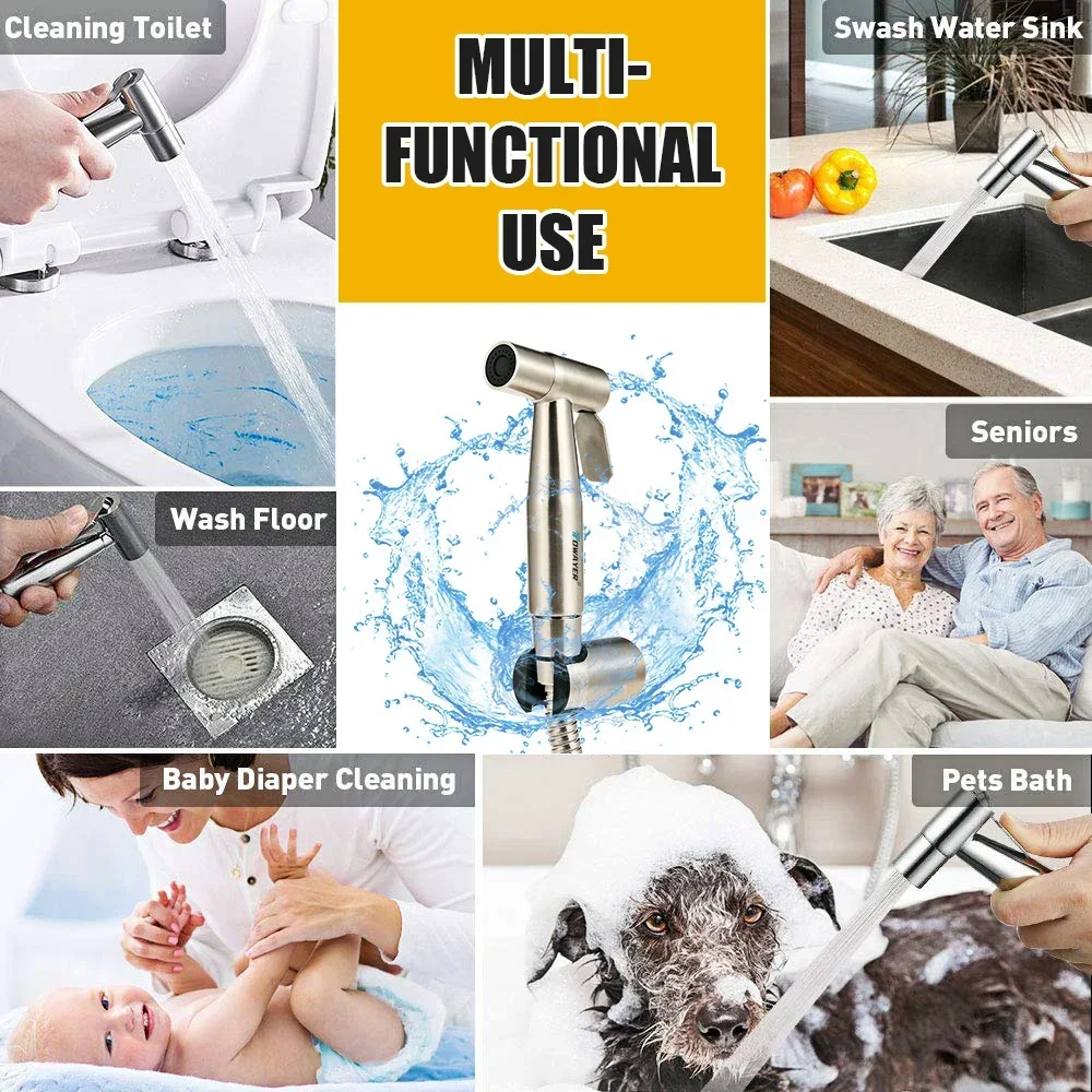 Telescopic Handheld Bidet Toilet Sprayer Stainless Steel Spray Household Bathroom Shower Head Bathroom Self-Cleaning Tools Bidet 6