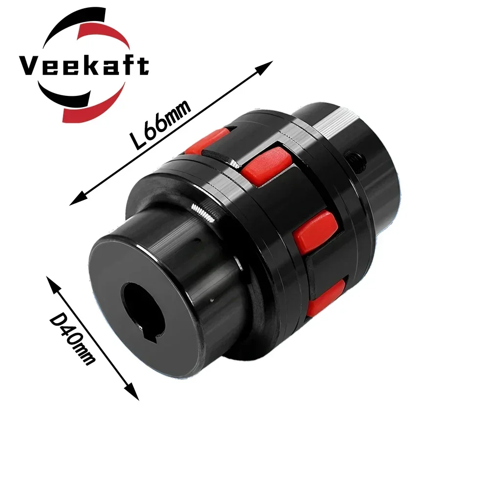 XL1 D40L66 1PC 8/10/12/14/16/18/20/24mm GR19 CNC Motor ballscrew Jaw spider plum steel Shaft Coupler Flexible Couplin shaft coupler flexible coupling shaft connector