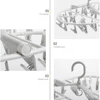 Multifunction Plastic Clothes Dryer Rack 360° Folding Clothes Dryer Hanger Household Laundry Organizer Racks 8/12/20/24/32 Clip 5