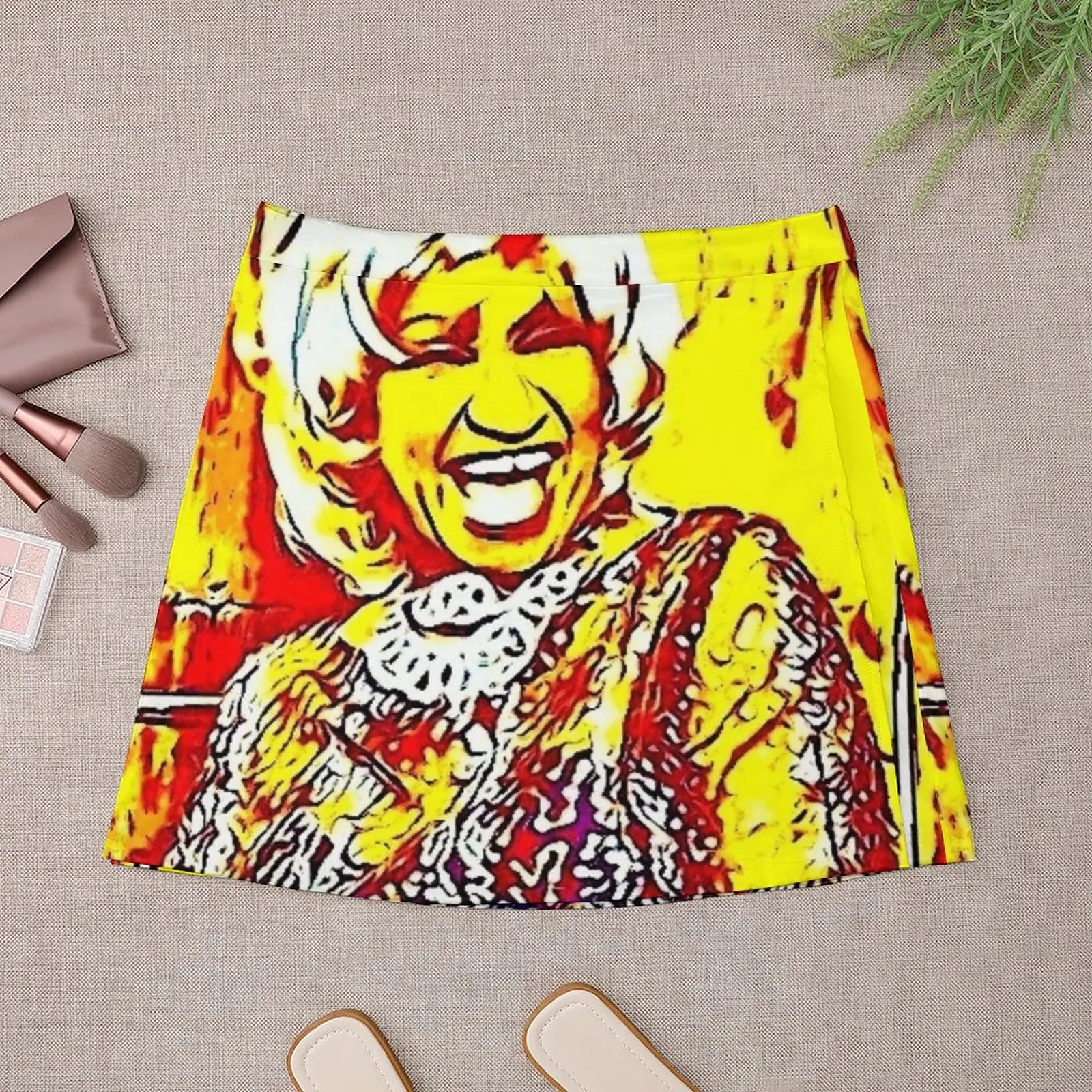 Portrait of Celia Cruz Mini Skirt summer clothes korean style clothing skirts for woman