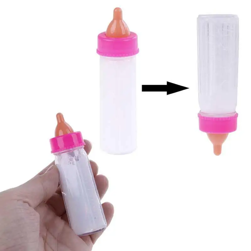 Magic Liquid Disappearing Milk Bottle Reborn Doll Bottles Pretend Play Toy milk Disappears magic trick  prop for Kids toys gift