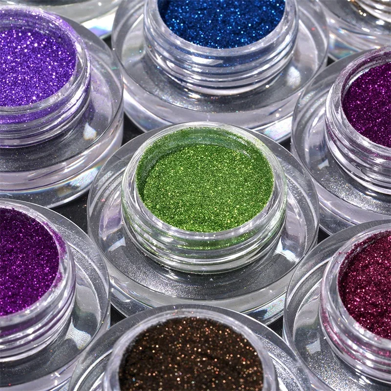 HNDO Chrome Powder Nails Rubbing Glitter Mirror Effect for Professional Manicure Design Nail Powder Nail Pigment Nail Glitter Nail Decoration Nail Decorations