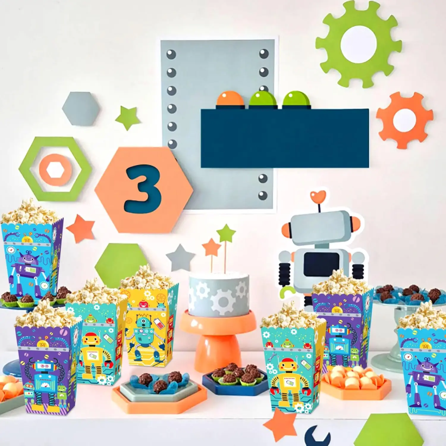 12 Scatole Regalo A Forma Di Robot YGCHEN - 16x9,5x9,5 Cm - Per Caramelle, Biscotti E Bomboniere