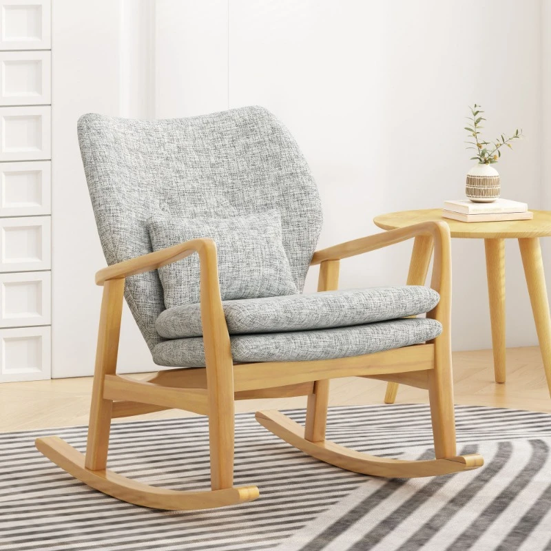 

Кресла-качалки для гостиной, расслабляющий деревянный домашний роскошный стул для спальни, современный эстетический удобный стул, мебель для дома