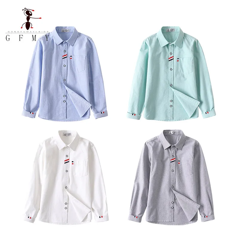 Boys Long Sleeve Shirts Children Shirts For 4-12 Years