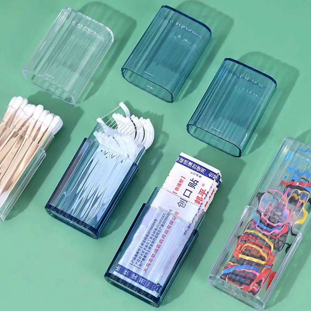 Description Picture 5 of itemFlosser Dispenser Travel Case Portable Qtip Holder Travel Case Cotton Swab Jar Clear Acrylic Storage Box Canister Container