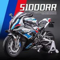 1/9 M1000RR S1000RR Alloy Racing Motorcycle Diecast Street Sports Motorcycle Model Simulation With Light Collection Kid Toy Gift 1
