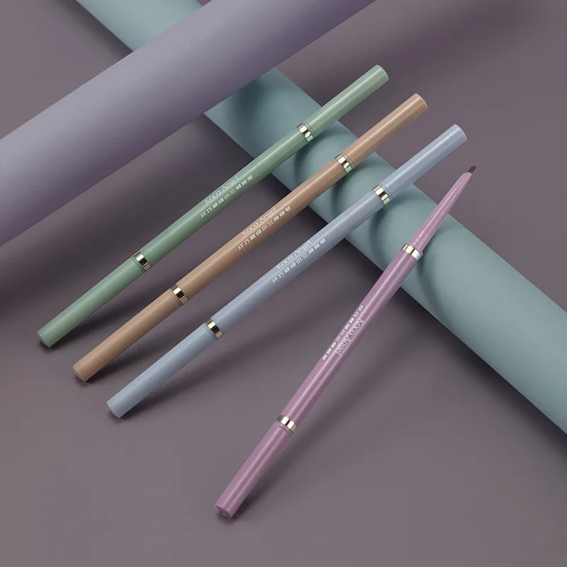 Eyebrow Pencil Waterproof Eyebrow Pen Tint Tattoo Eyebrows Makeup Cosmetics Natural Long Lasting Triangle Head Eye Brow Pencil 3