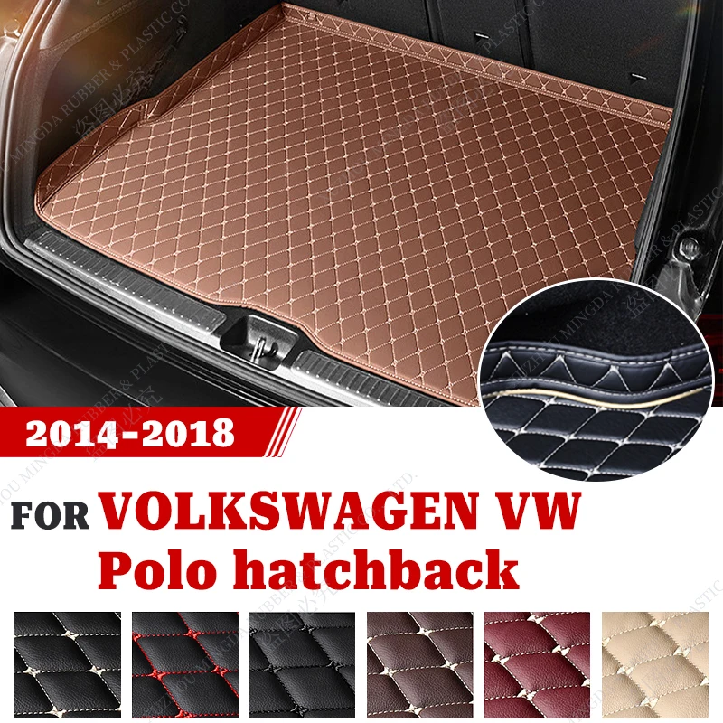 

Коврик для багажника автомобиля для VOLKSWAGEN VW Polo hatchback 2014 2015 2016 2017 2018, пользовательские автомобильные аксессуары, украшение интерьера автомобиля