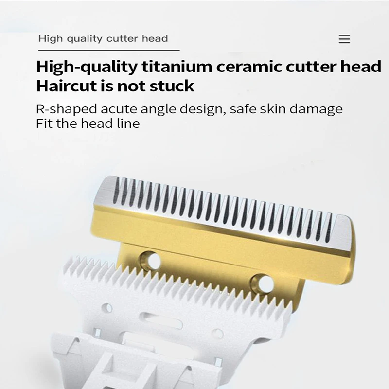 Hair Clipper Set Rechargeable Hair Cutting Machine Ceramic Blade Low Noise Adult Kid Haircut Men's Barber Beard Trimmer 4