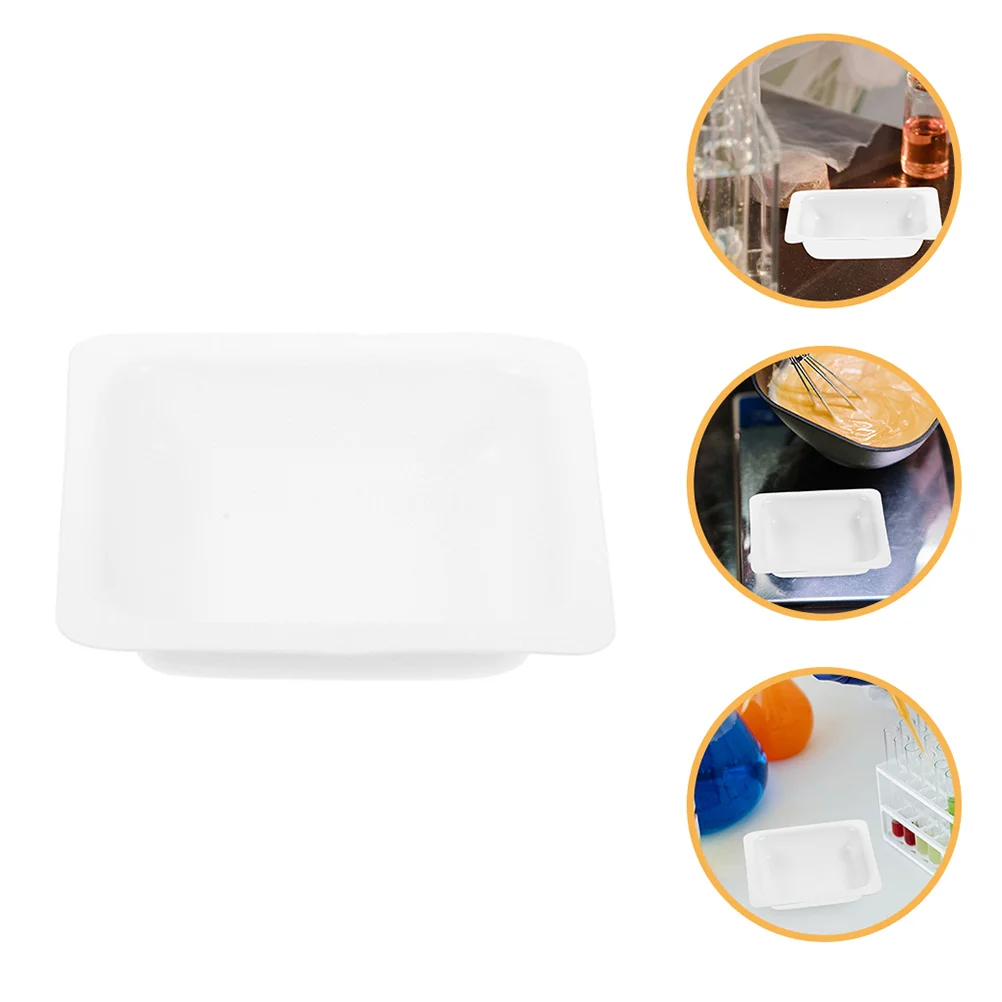 

10pcs Weighing Boats Sample Weighing Trays Portable Weigh Plates Lab Equipment Plates(100ml)